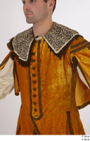  Photos Man in Historical Dress 17 16th century Medieval clothing brown suit jacket upper body 0002.jpg